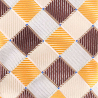 Geometric Designer Necktie & Pocket Square by Vittorio Farina (NH - D - 1163) for Independent Retail Stores by Dubal Brothers