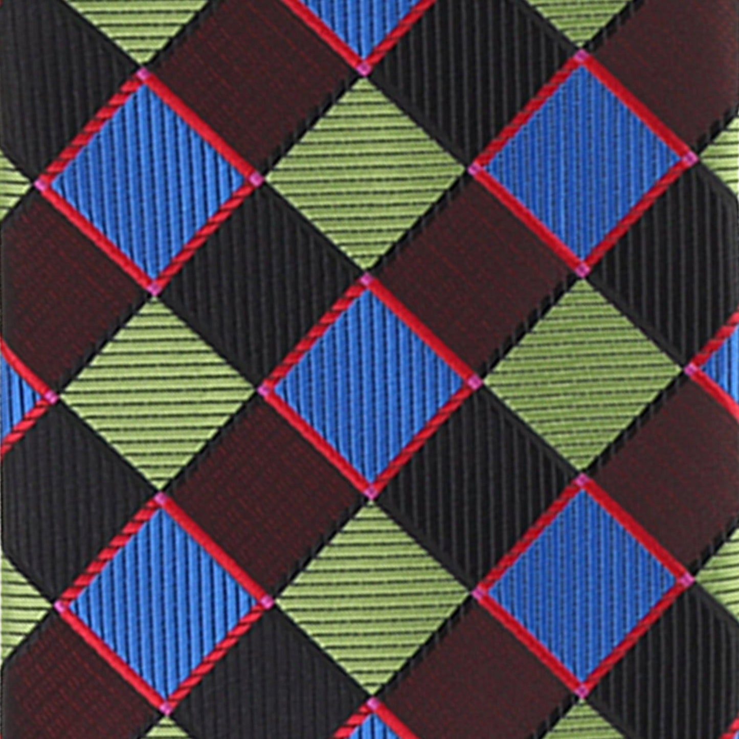 Geometric Designer Necktie & Pocket Square by Vittorio Farina (NH - D - 1236) for Independent Retail Stores by Dubal Brothers