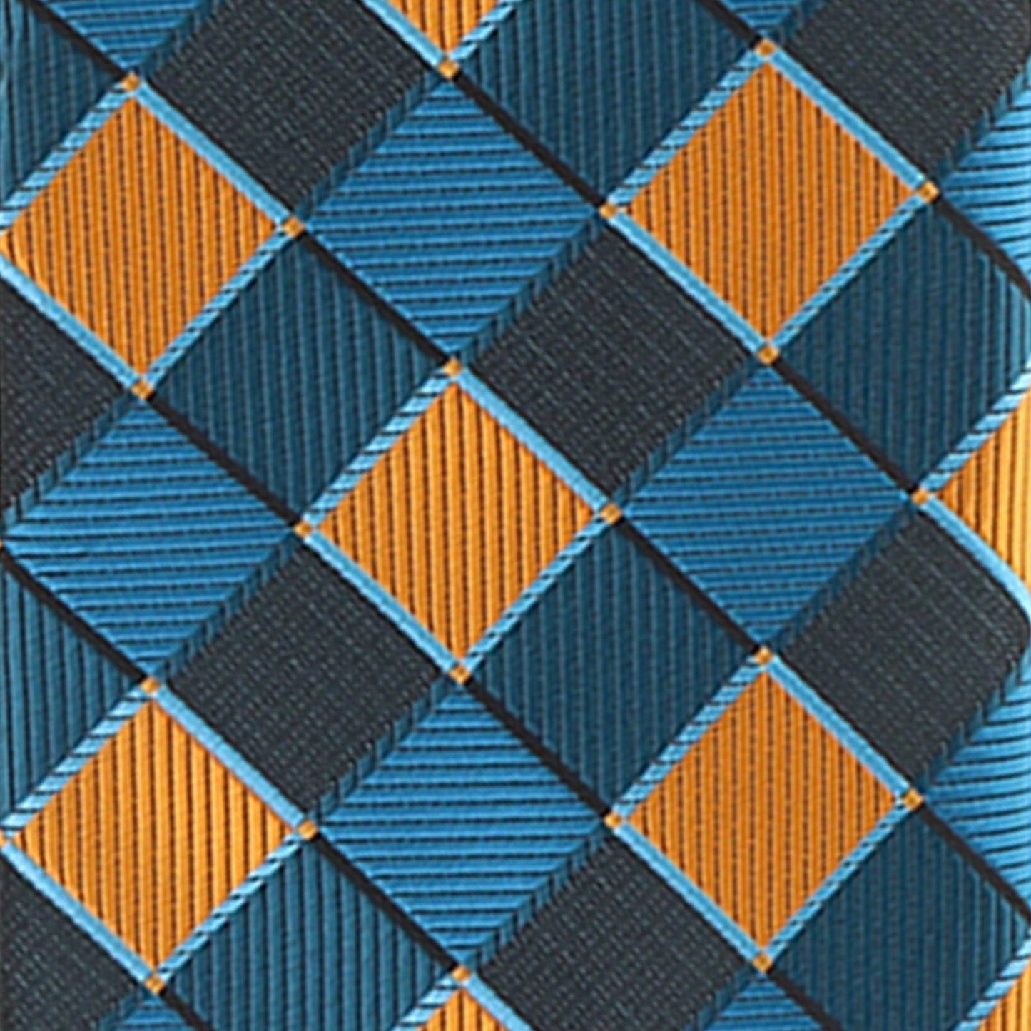 Geometric Designer Necktie & Pocket Square by Vittorio Farina (NH - D - 1236) for Independent Retail Stores by Dubal Brothers