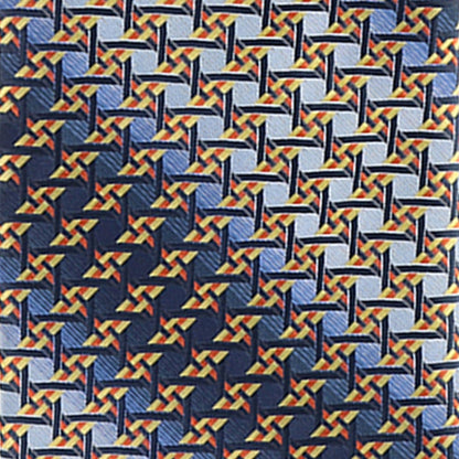 Geometric Designer Necktie & Pocket Square by Vittorio Farina (NH - D - 1236) for Independent Retail Stores by Dubal Brothers