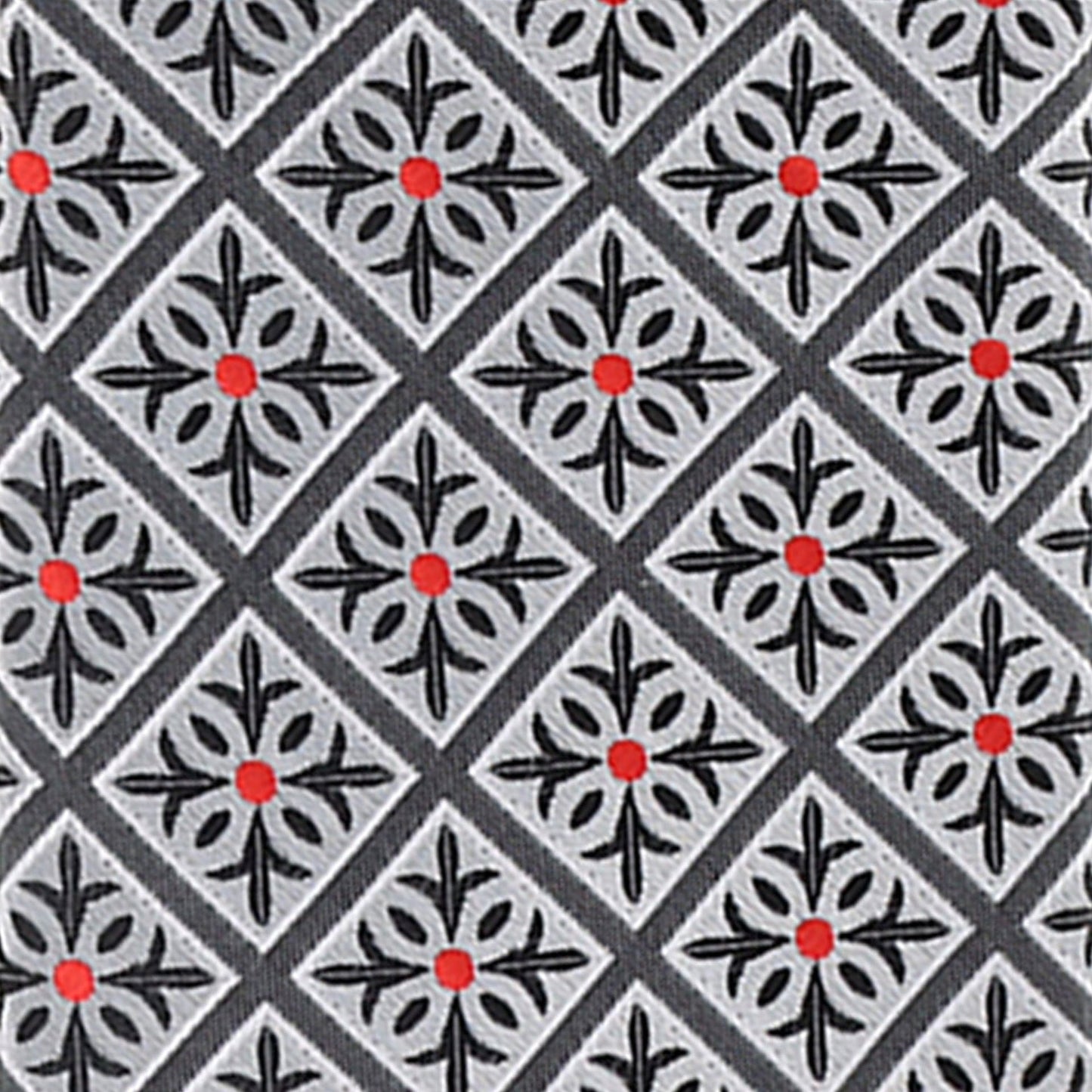 Geometric Designer Necktie & Pocket Square by Vittorio Farina (NH - D - 1260) for Independent Retail Stores by Dubal Brothers