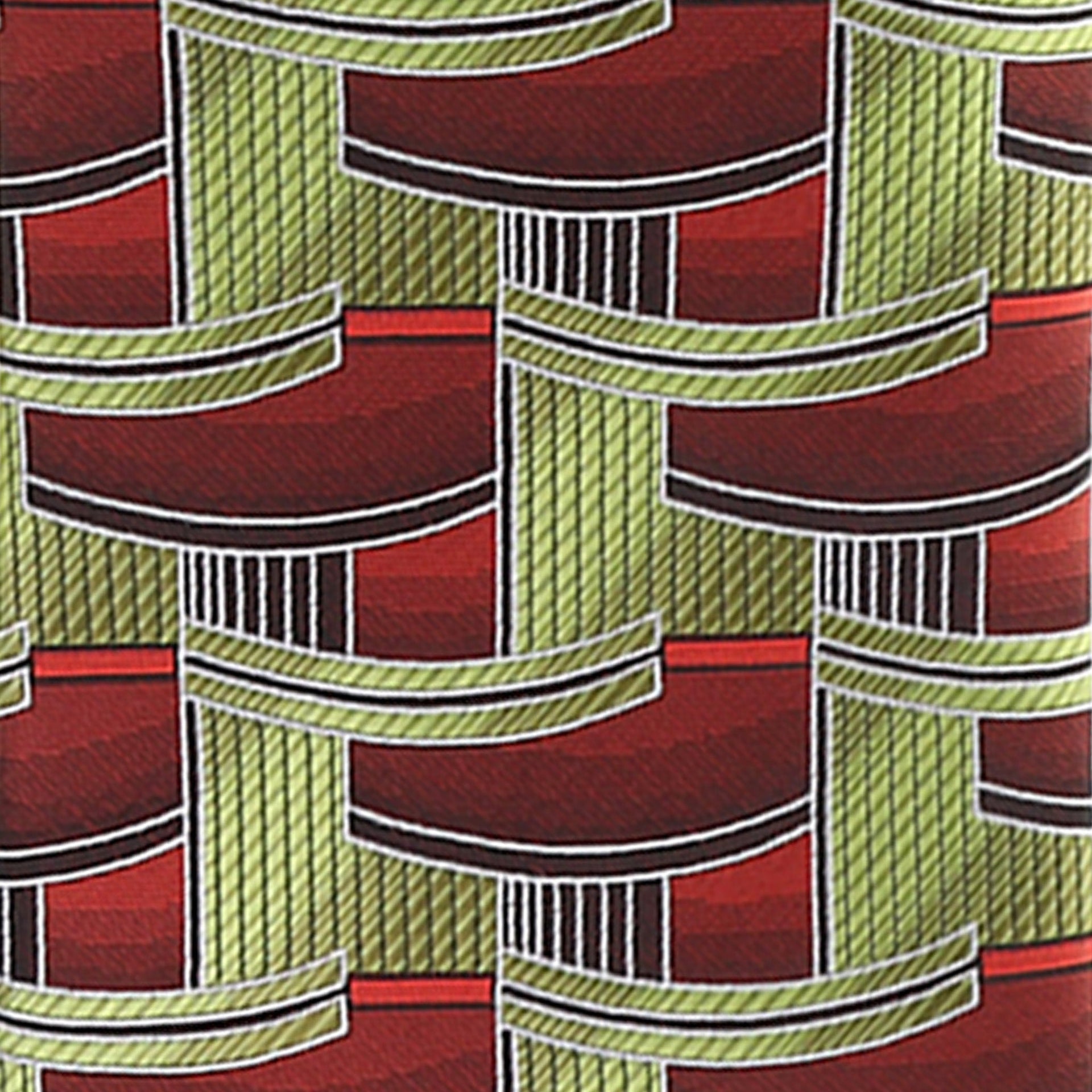 Geometric Designer Necktie & Pocket Square by Vittorio Farina (NH - D - 1292) for Independent Retail Stores by Dubal Brothers