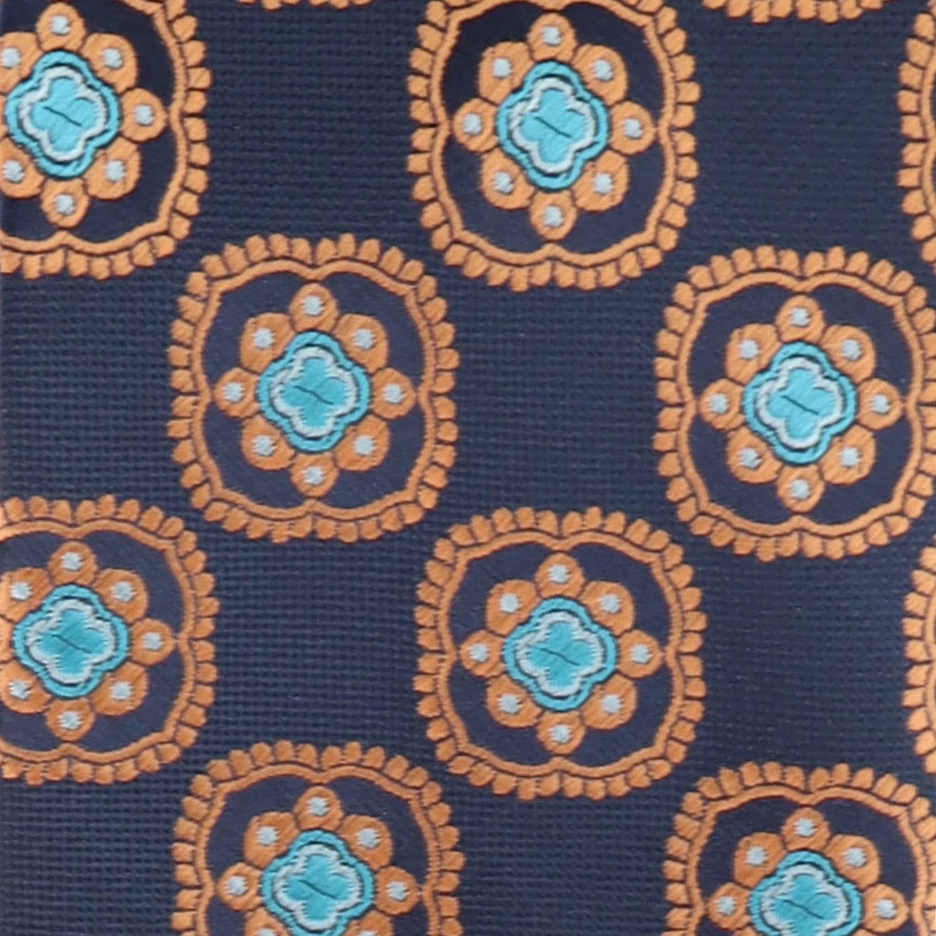 Geometric Designer Necktie & Pocket Square by Vittorio Farina (NH - D - 1401) for Independent Retail Stores by Dubal Brothers