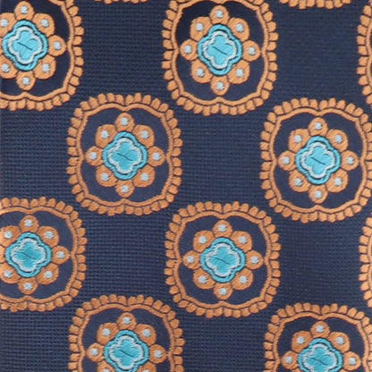 Geometric Designer Necktie & Pocket Square by Vittorio Farina (NH - D - 1401) for Independent Retail Stores by Dubal Brothers