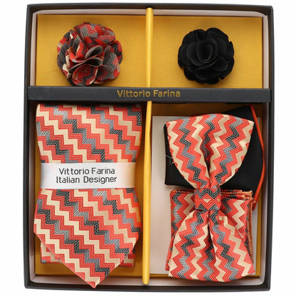 Gift Box (Necktie, Bow Tie, Pocket Square and Flower Lapel Pin) in a Box by Vittorio Farina (GB - 116) for Independent Retail Stores by Dubal Brothers