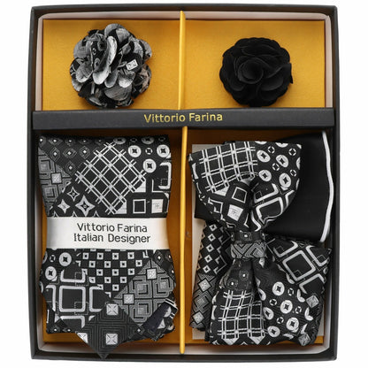 Gift Box (Necktie, Bow Tie, Pocket Square and Flower Lapel Pin) in a Box by Vittorio Farina (GB - 116) for Independent Retail Stores by Dubal Brothers