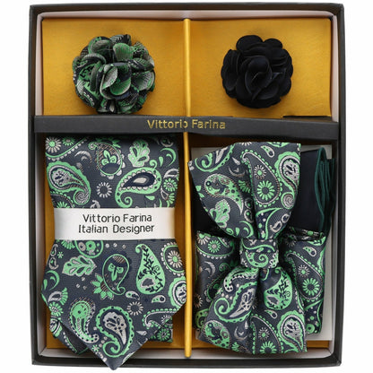 Gift Box (Necktie, Bow Tie, Pocket Square and Flower Lapel Pin) in a Box by Vittorio Farina (GB - 116) for Independent Retail Stores by Dubal Brothers
