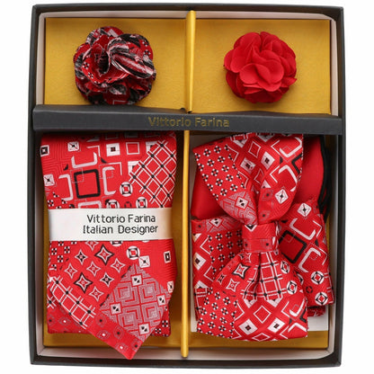 Gift Box (Necktie, Bow Tie, Pocket Square and Flower Lapel Pin) in a Box by Vittorio Farina (GB - 116) for Independent Retail Stores by Dubal Brothers