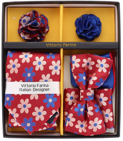 Gift Box (Necktie, Bow Tie, Pocket Square and Flower Lapel Pin) in a Box by Vittorio Farina (GB - 21020) for Independent Retail Stores by Dubal Brothers