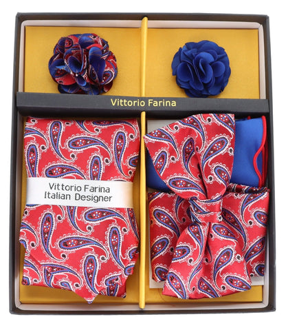 Gift Box (Necktie, Bow Tie, Pocket Square and Flower Lapel Pin) in a Box by Vittorio Farina (GB - 21024) for Independent Retail Stores by Dubal Brothers