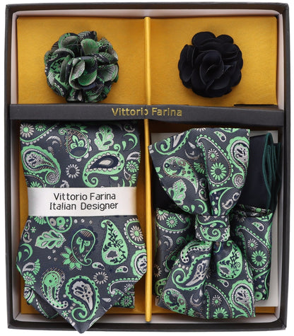 Gift Box (Necktie, Bow Tie, Pocket Square and Flower Lapel Pin) in a Box by Vittorio Farina (GB - 21026) for Independent Retail Stores by Dubal Brothers