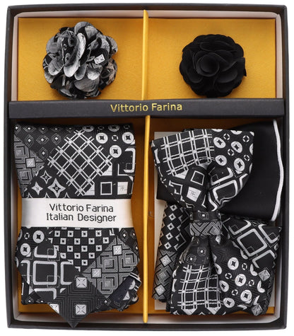Gift Box (Necktie, Bow Tie, Pocket Square and Flower Lapel Pin) in a Box by Vittorio Farina (GB - 21039) for Independent Retail Stores by Dubal Brothers