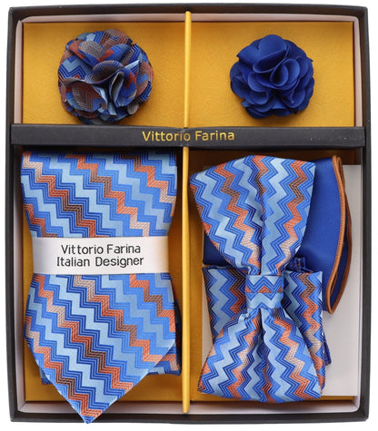 Gift Box (Necktie, Bow Tie, Pocket Square and Flower Lapel Pin) in a Box by Vittorio Farina (GB - 21043) for Independent Retail Stores by Dubal Brothers