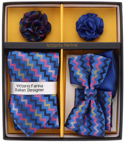 Gift Box (Necktie, Bow Tie, Pocket Square and Flower Lapel Pin) in a Box by Vittorio Farina (GB - 21045) for Independent Retail Stores by Dubal Brothers