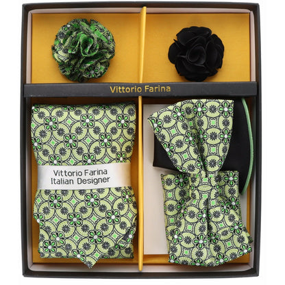 Gift Box (Necktie, Bow Tie, Pocket Square and Flower Lapel Pin) in a Box by Vittorio Farina (GB - 21048) for Independent Retail Stores by Dubal Brothers