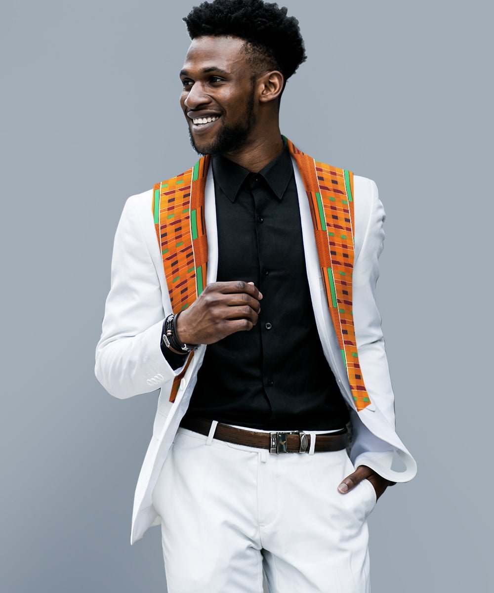 Kente Design Scarf by Vittorio Farina (SCARVES_Kente 1) for Independent Retail Stores by Dubal Brothers