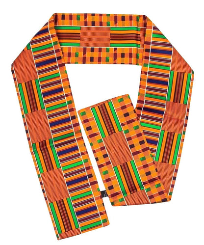 Kente Design Scarf by Vittorio Farina (SCARVES_Kente 1) for Independent Retail Stores by Dubal Brothers