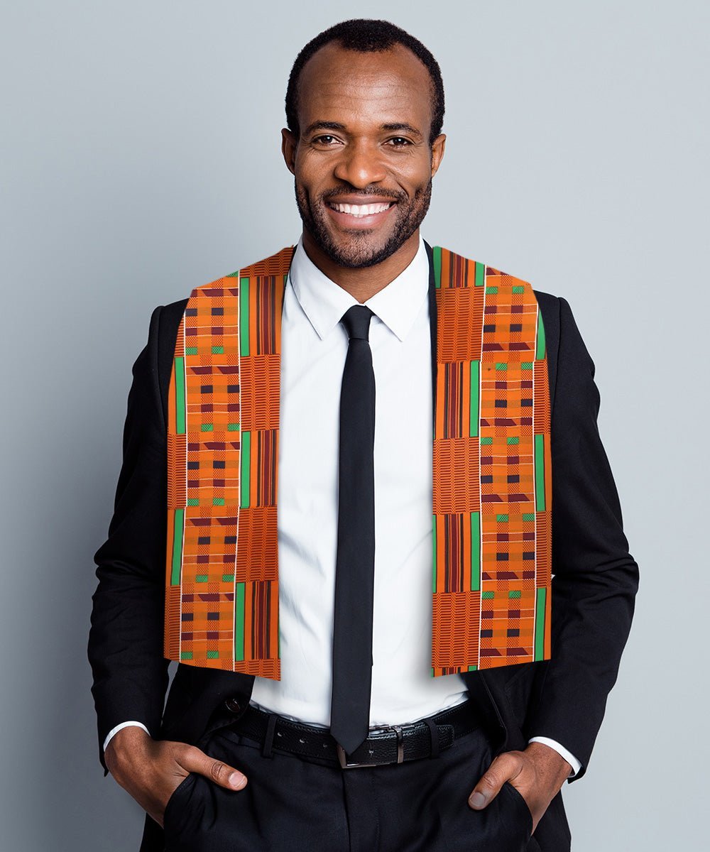 Kente Design Scarf by Vittorio Farina (SCARVES_Kente 1) for Independent Retail Stores by Dubal Brothers