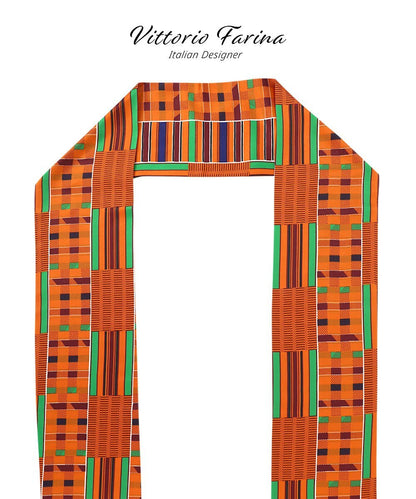 Kente Design Scarf by Vittorio Farina (SCARVES_Kente 1) for Independent Retail Stores by Dubal Brothers