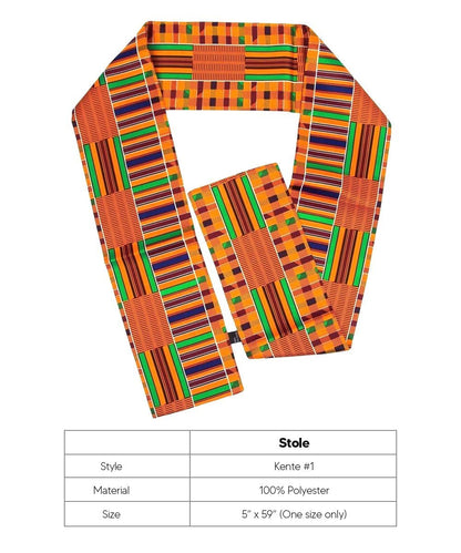 Kente Design Scarf by Vittorio Farina (SCARVES_Kente 1) for Independent Retail Stores by Dubal Brothers