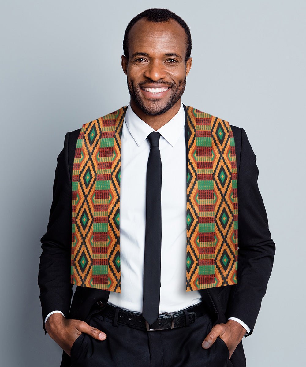 Kente Design Scarf by Vittorio Farina (SCARVES_Kente 2) for Independent Retail Stores by Dubal Brothers