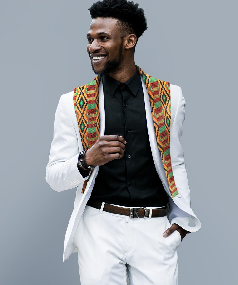 Kente Design Scarf by Vittorio Farina (SCARVES_Kente 2) for Independent Retail Stores by Dubal Brothers