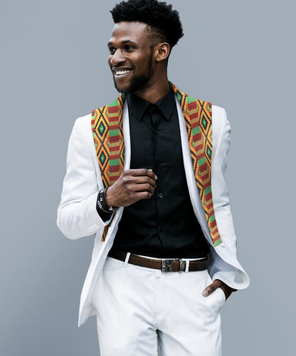 Kente Design Scarf by Vittorio Farina (SCARVES_Kente 2) for Independent Retail Stores by Dubal Brothers