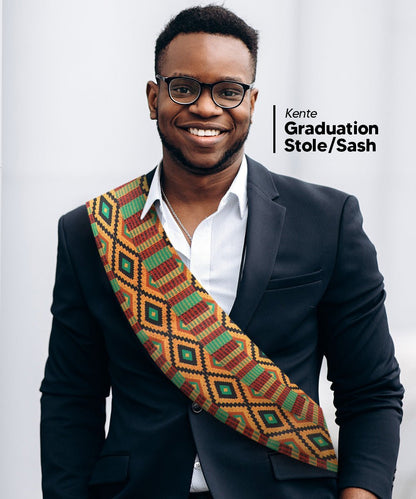 Kente Design Scarf by Vittorio Farina (SCARVES_Kente 2) for Independent Retail Stores by Dubal Brothers