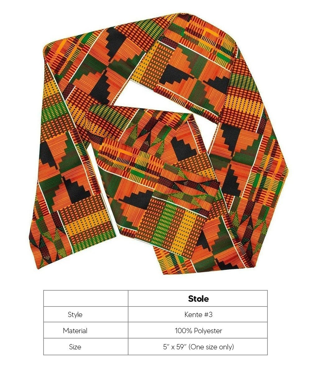Kente Design Scarf by Vittorio Farina (SCARVES_Kente 3) for Independent Retail Stores by Dubal Brothers