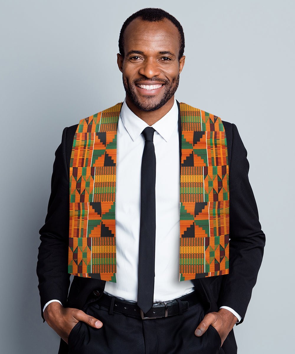 Kente Design Scarf by Vittorio Farina (SCARVES_Kente 3) for Independent Retail Stores by Dubal Brothers