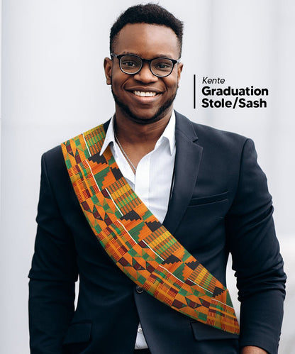 Kente Design Scarf by Vittorio Farina (SCARVES_Kente 3) for Independent Retail Stores by Dubal Brothers