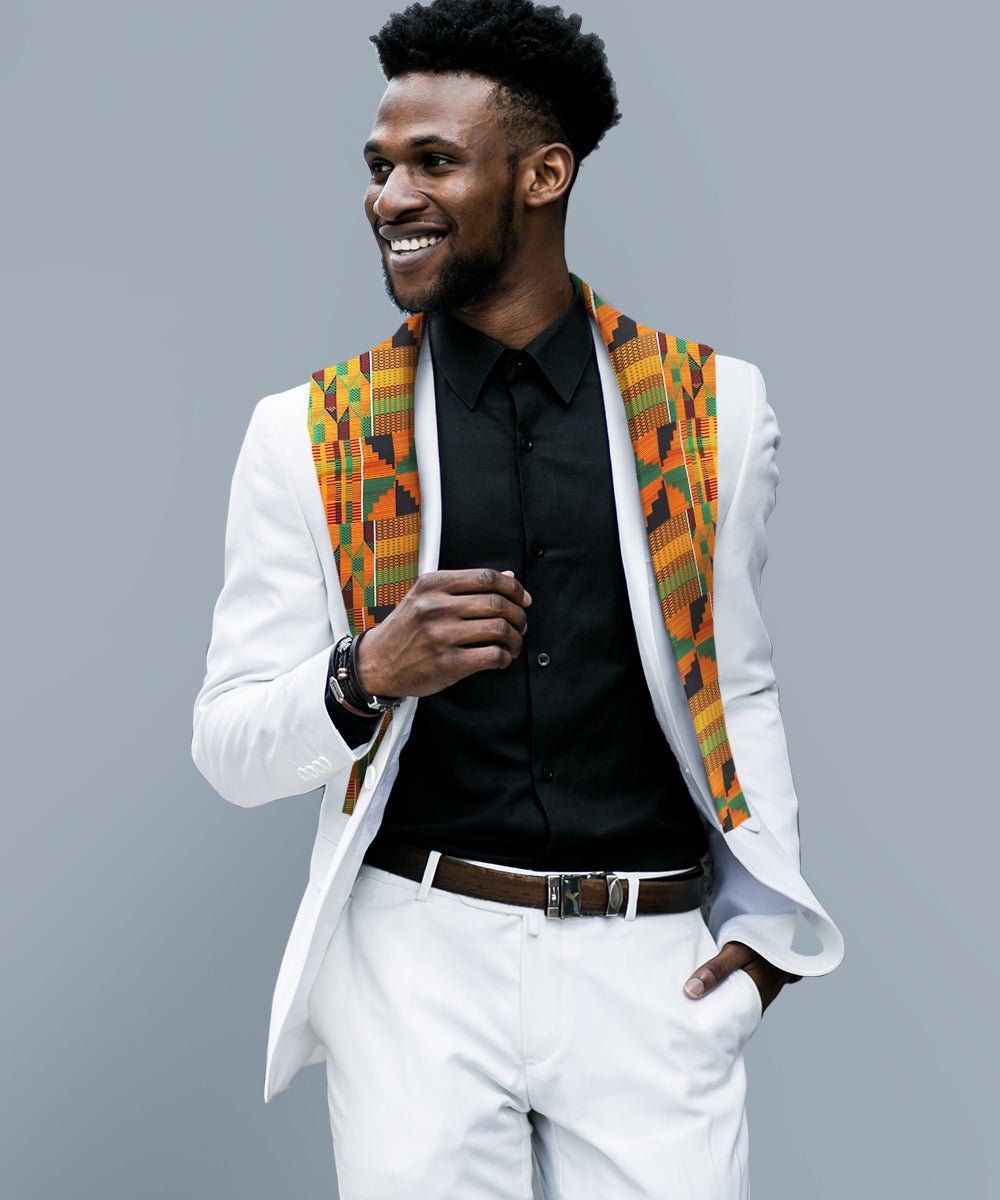 Kente Design Scarf by Vittorio Farina (SCARVES_Kente 3) for Independent Retail Stores by Dubal Brothers