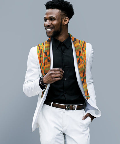 Kente Design Scarf by Vittorio Farina (SCARVES_Kente 3) for Independent Retail Stores by Dubal Brothers