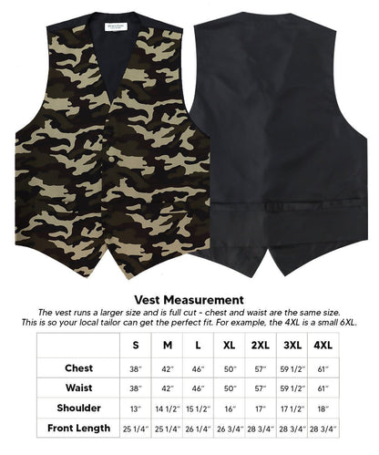 Kente Design Vest & Bow Tie Set by Vittorio Farina (vest_kente_BB_camo_S) for Independent Retail Stores by Dubal Brothers