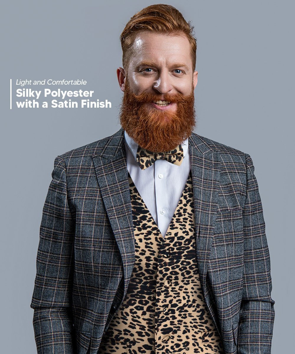 Kente Design Vest & Bow Tie Set by Vittorio Farina (vest_kente_BB_leo_S) for Independent Retail Stores by Dubal Brothers