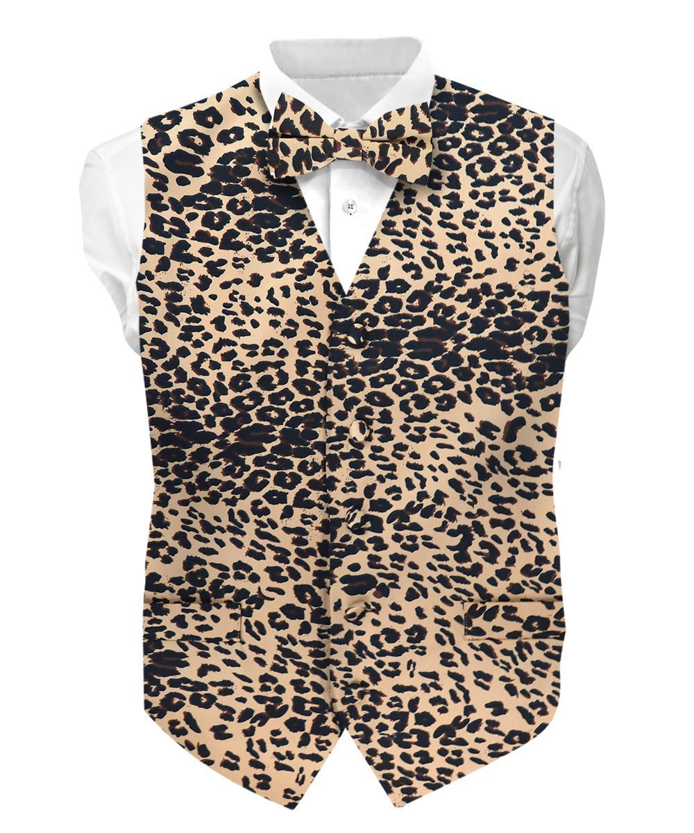 Kente Design Vest & Bow Tie Set by Vittorio Farina (vest_kente_BB_leo_S) for Independent Retail Stores by Dubal Brothers