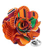 Kente Flower Lapel Pin by Vittorio Vico (LAPEL - F - KENTE_142kente1) for Independent Retail Stores by Dubal Brothers