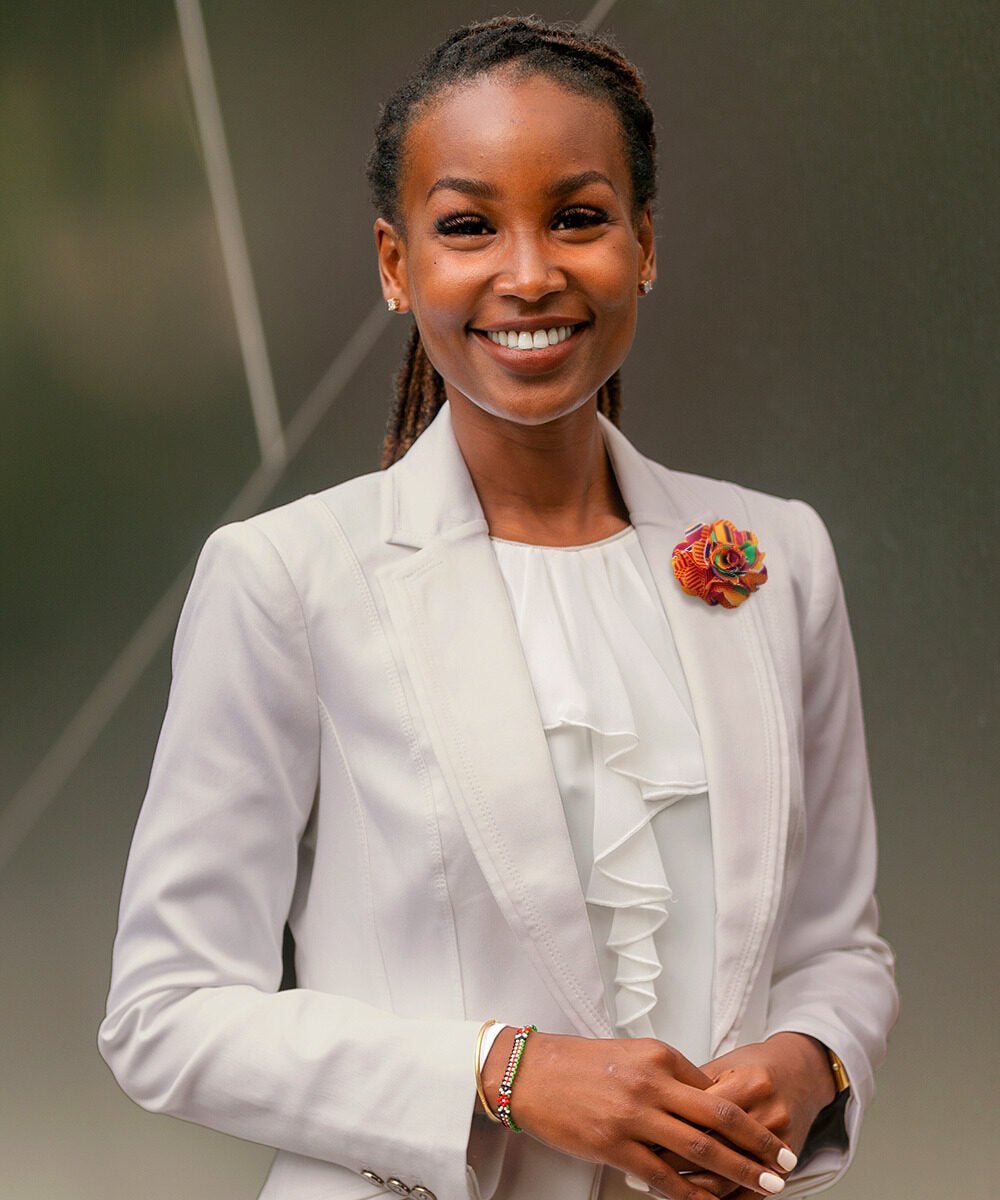 Kente Flower Lapel Pin by Vittorio Vico (LAPEL - F - KENTE_142kente1) for Independent Retail Stores by Dubal Brothers