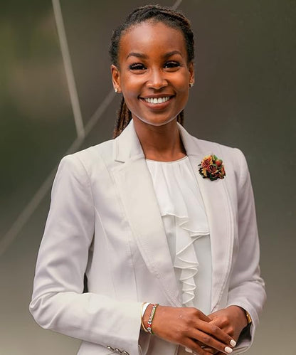 Kente Flower Lapel Pin by Vittorio Vico (LAPEL - F - KENTE_167kente2) for Independent Retail Stores by Dubal Brothers