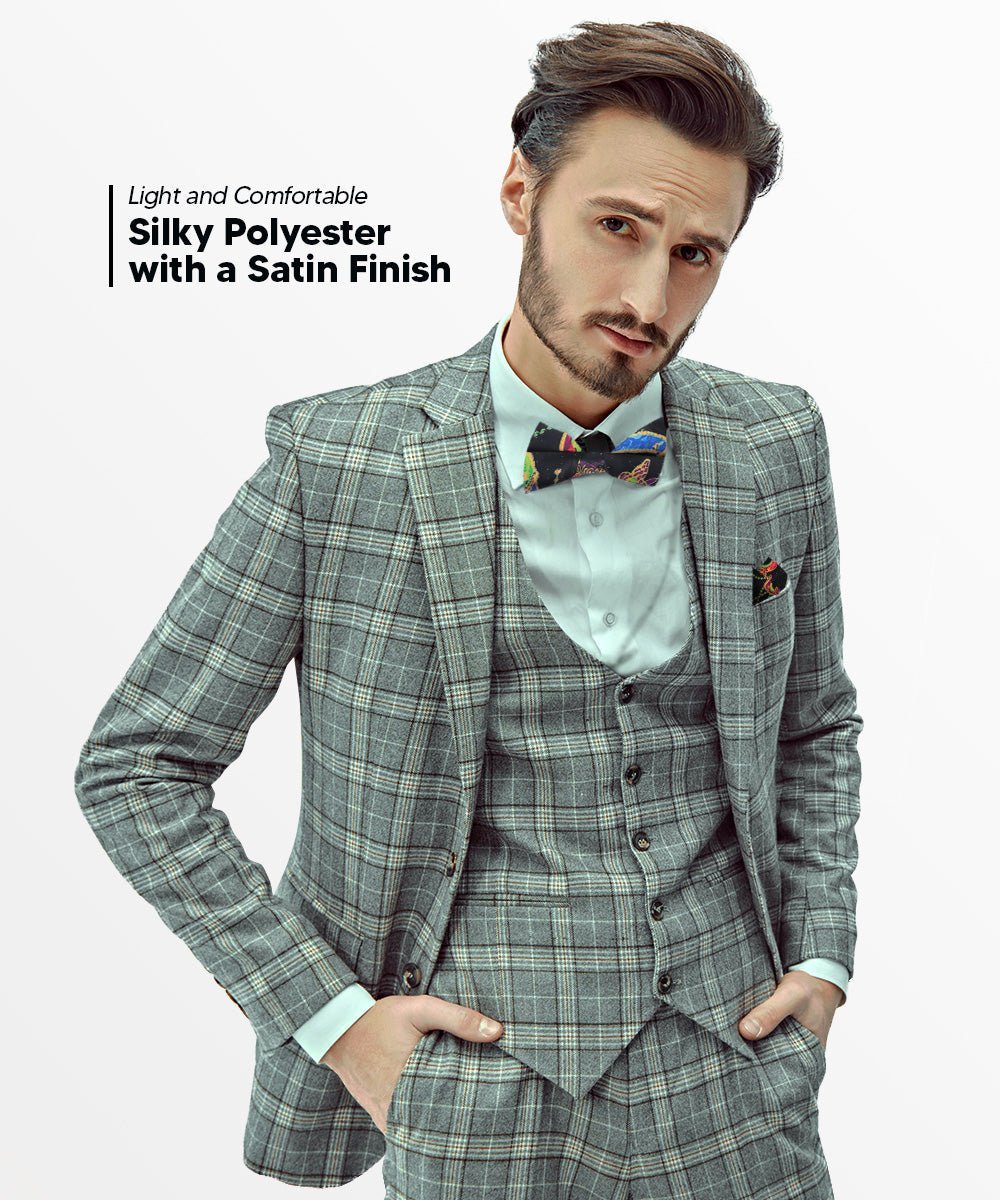 Mardi Gras Design Bow Tie and Pocket Square in a Box by Vittorio Farina (BH - MG_Mardi 5) for Independent Retail Stores by Dubal Brothers