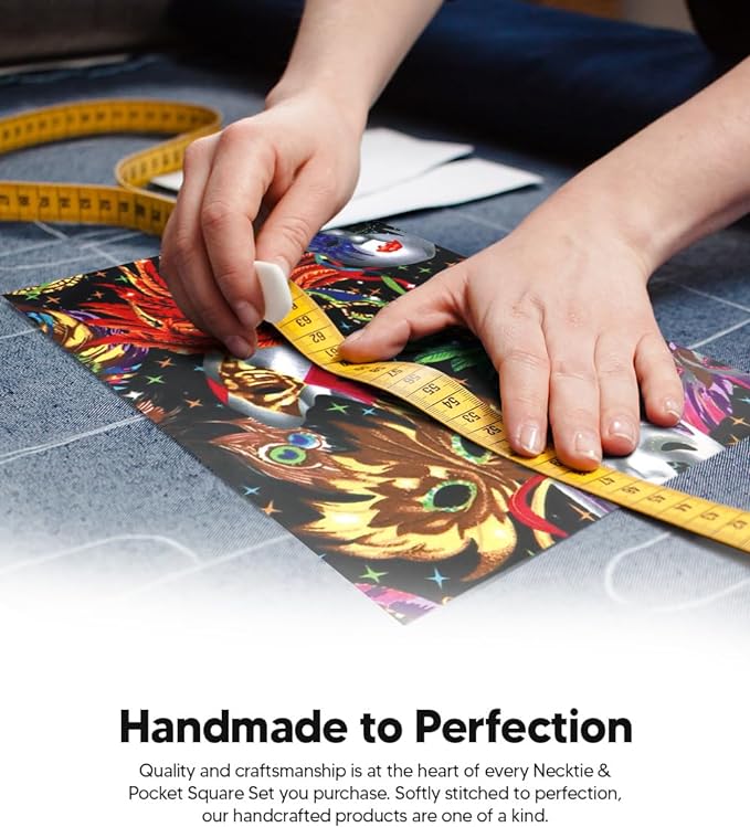 Mardi Gras Design Necktie & Pocket Square by Vittorio Farina (NH - MG_MARDI 0) for Independent Retail Stores by Dubal Brothers