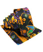 Mardi Gras Design Necktie & Pocket Square by Vittorio Farina (NH - MG_MARDI 1) for Independent Retail Stores by Dubal Brothers