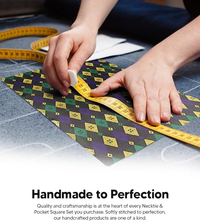 Mardi Gras Design Necktie & Pocket Square by Vittorio Farina (NH - MG_MARDI 2) for Independent Retail Stores by Dubal Brothers