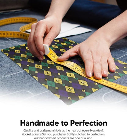 Mardi Gras Design Necktie & Pocket Square by Vittorio Farina (NH - MG_MARDI 2) for Independent Retail Stores by Dubal Brothers