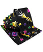 Mardi Gras Design Necktie & Pocket Square by Vittorio Farina (NH - MG_MARDI 8) for Independent Retail Stores by Dubal Brothers