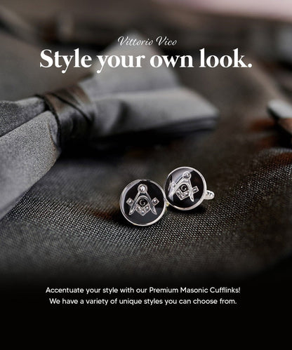 Masonic Themed Cufflinks in a Box by Vittorio Vico (CL39XX) (cl - 3902) for Independent Retail Stores by Dubal Brothers