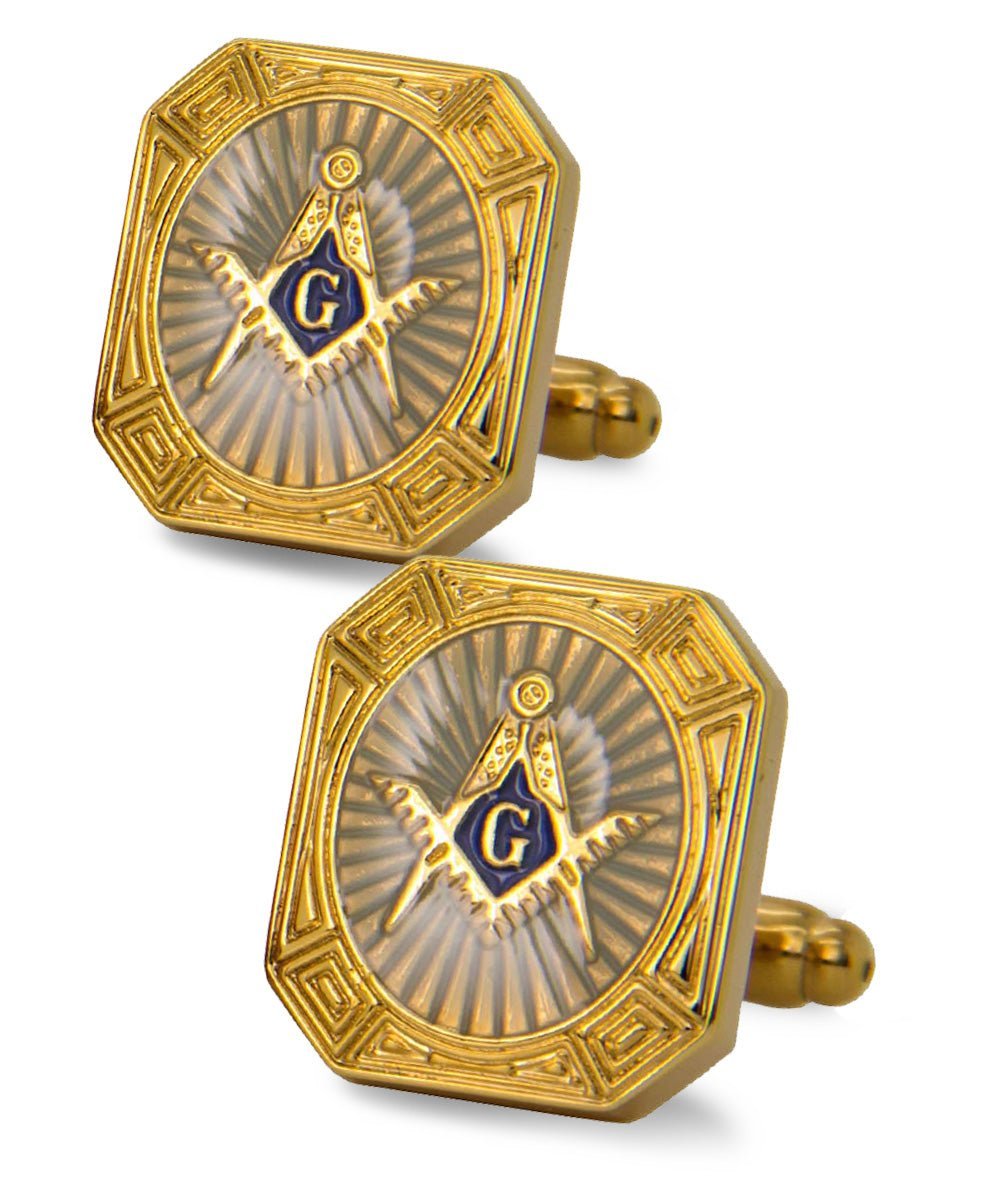 Masonic Themed Cufflinks in a Box by Vittorio Vico (CL39XX) (cl - 3909) for Independent Retail Stores by Dubal Brothers