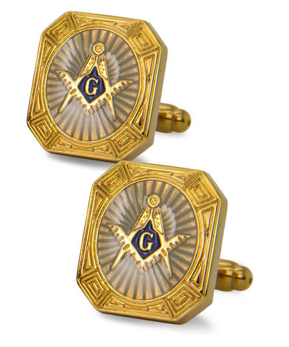 Masonic Themed Cufflinks in a Box by Vittorio Vico (CL39XX) (cl - 3909) for Independent Retail Stores by Dubal Brothers