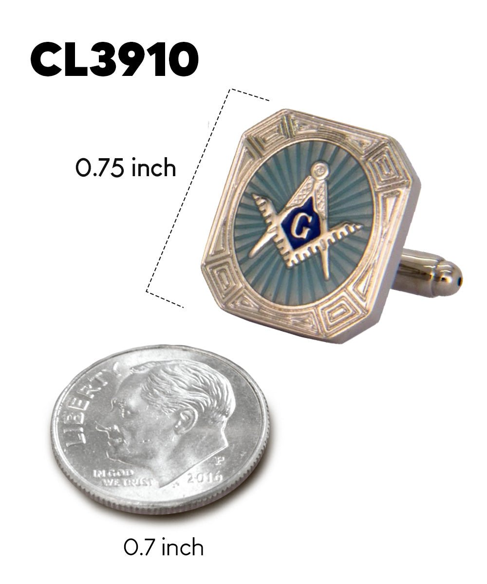 Masonic Themed Cufflinks in a Box by Vittorio Vico (CL39XX) (cl - 3910) for Independent Retail Stores by Dubal Brothers