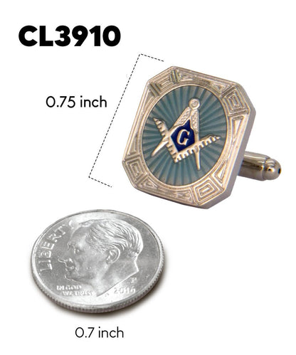 Masonic Themed Cufflinks in a Box by Vittorio Vico (CL39XX) (cl - 3910) for Independent Retail Stores by Dubal Brothers